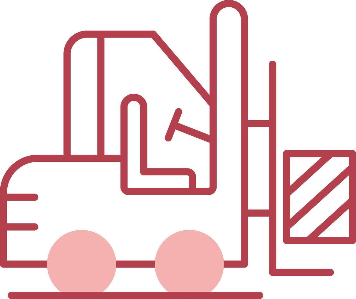 Forklift Solid Two Color Icon vector