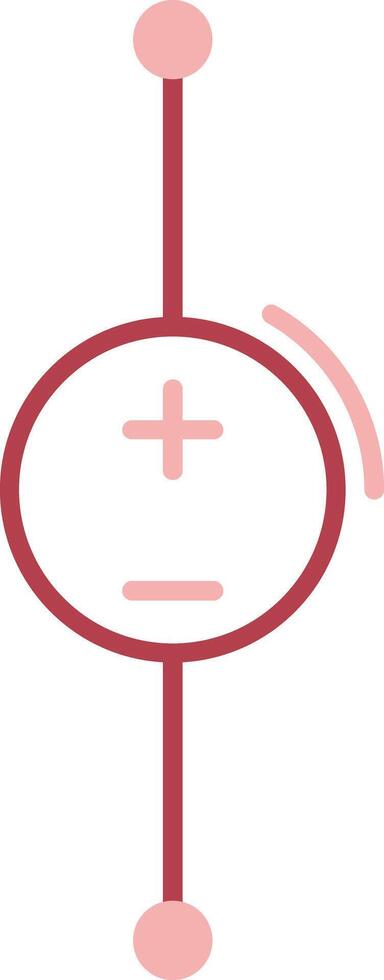 DC Voltage Source Solid Two Color Icon vector