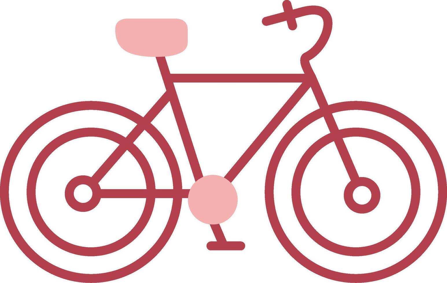 bicicleta sólido dos color icono vector