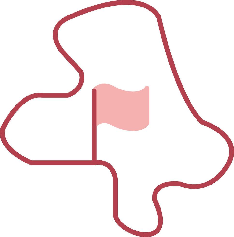 Racetrack Solid Two Color Icon vector