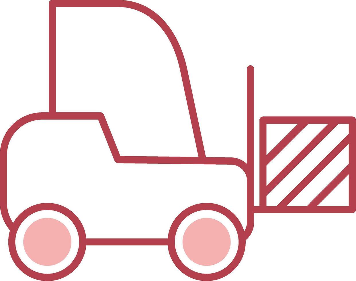 Forklift Solid Two Color Icon vector