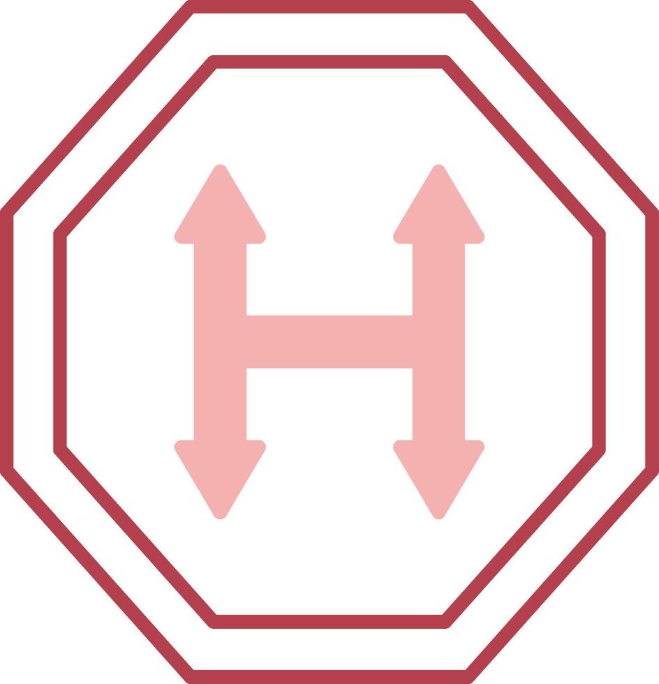 Junction Solid Two Color Icon vector