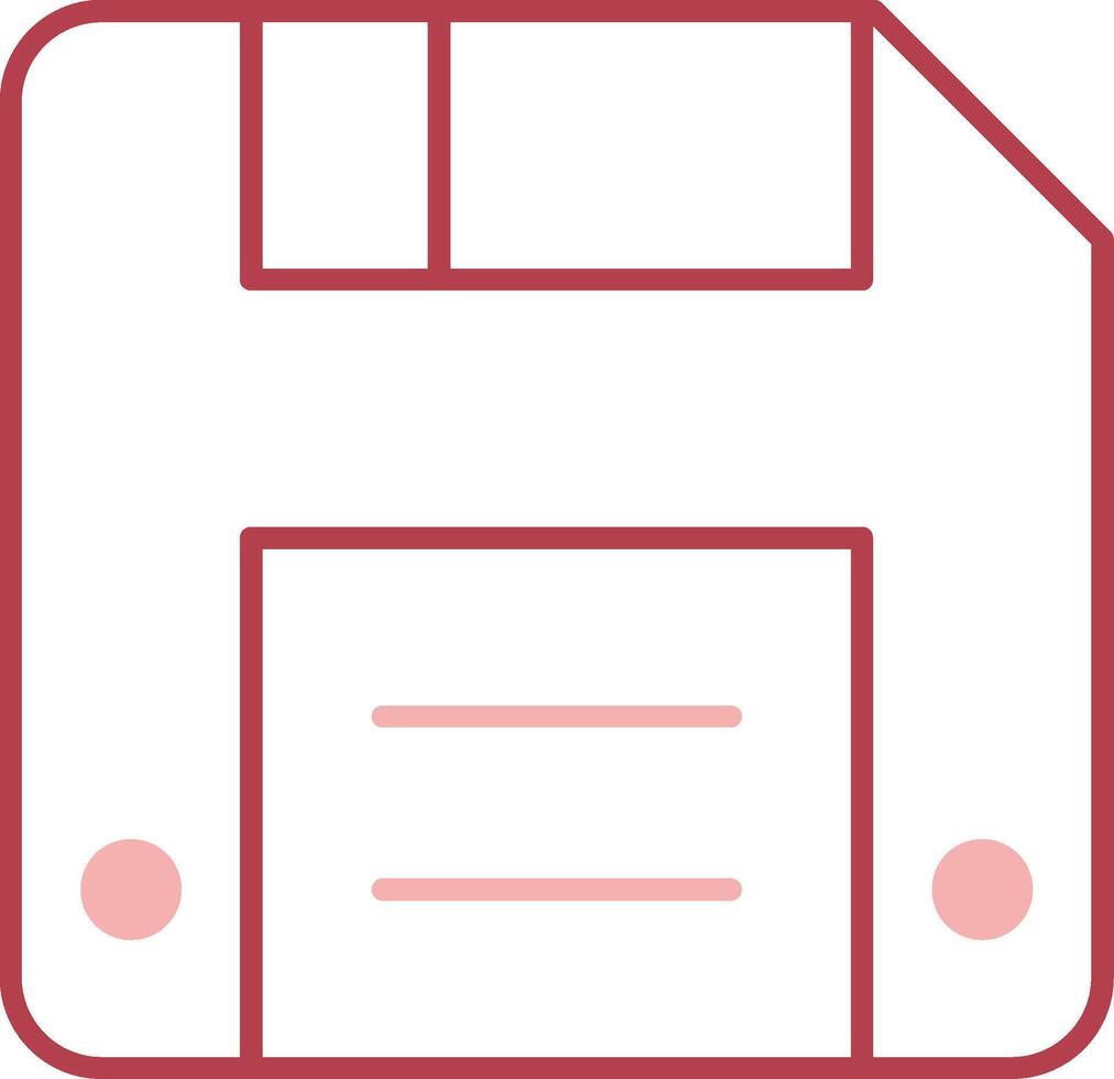 Diskette Solid Two Color Icon vector