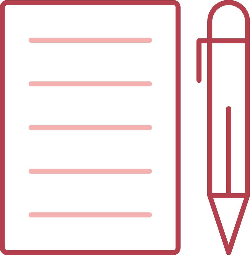 Pen And Paper Solid Two Color Icon vector