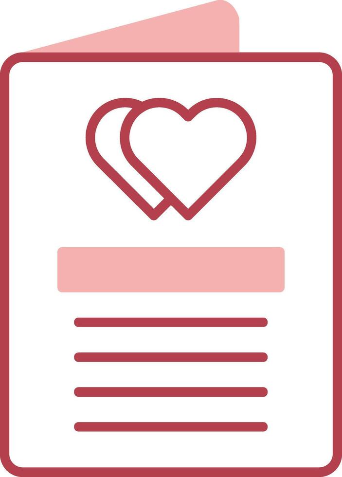 Wedding Invitation Solid Two Color Icon vector