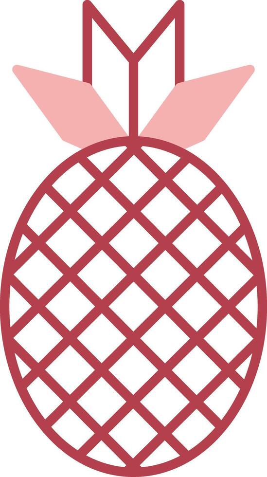 Pineapple Solid Two Color Icon vector