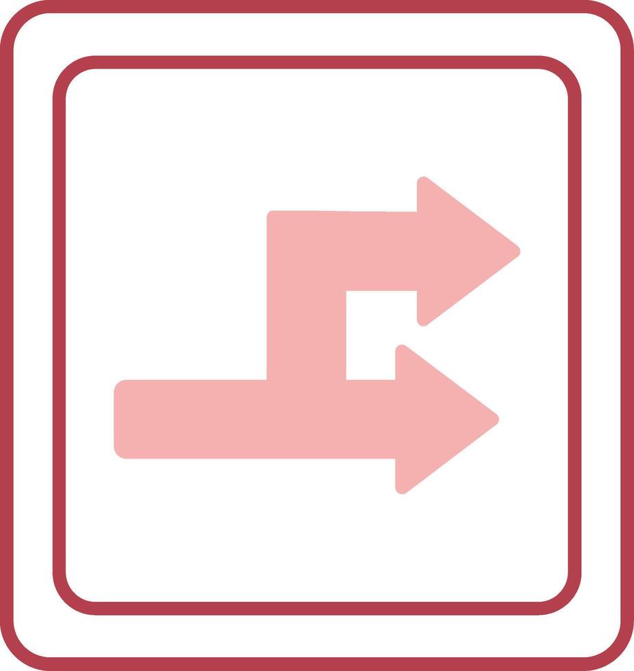 Bidirectional Solid Two Color Icon vector