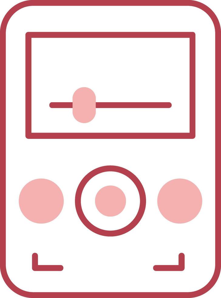 Audio Player Solid Two Color Icon vector