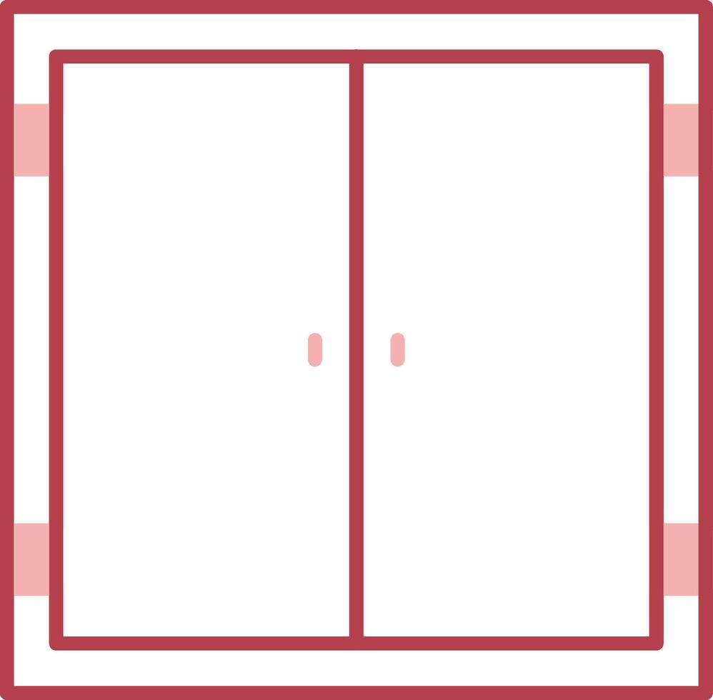 Door Solid Two Color Icon vector