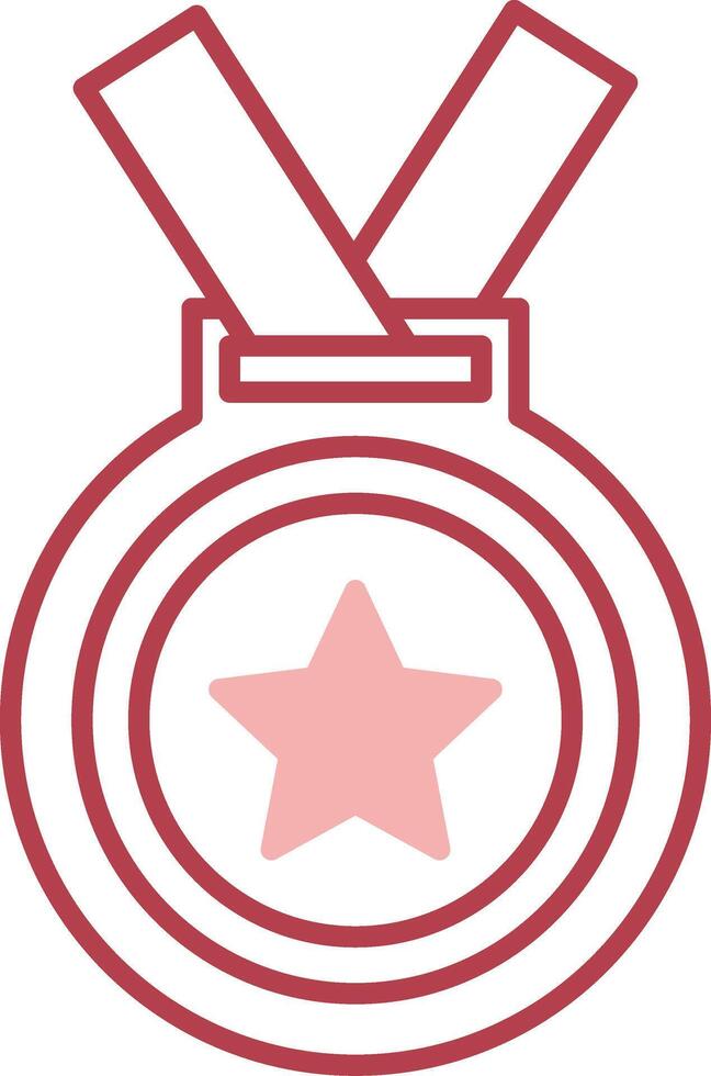 Medal Solid Two Color Icon vector