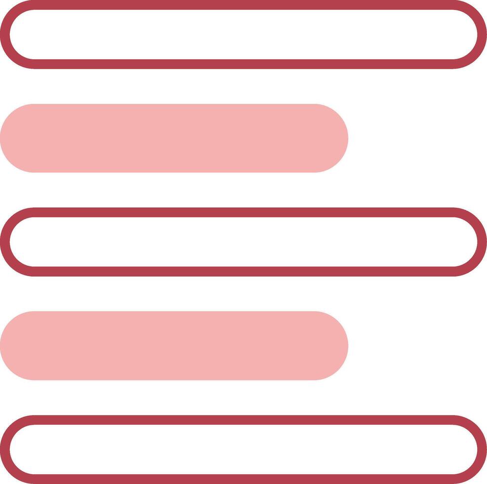 Horizontal Left Align Solid Two Color Icon vector