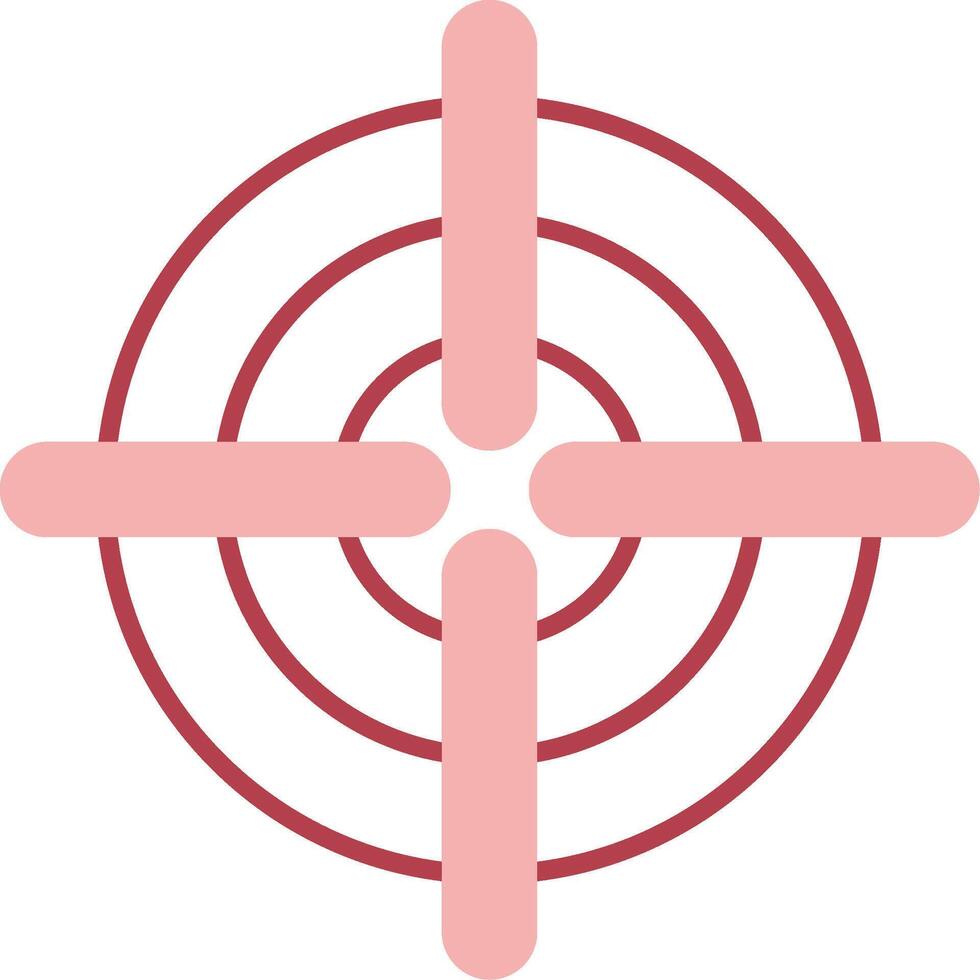 Target Solid Two Color Icon vector