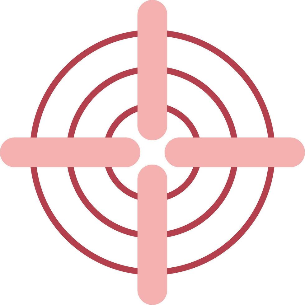 Target Solid Two Color Icon vector