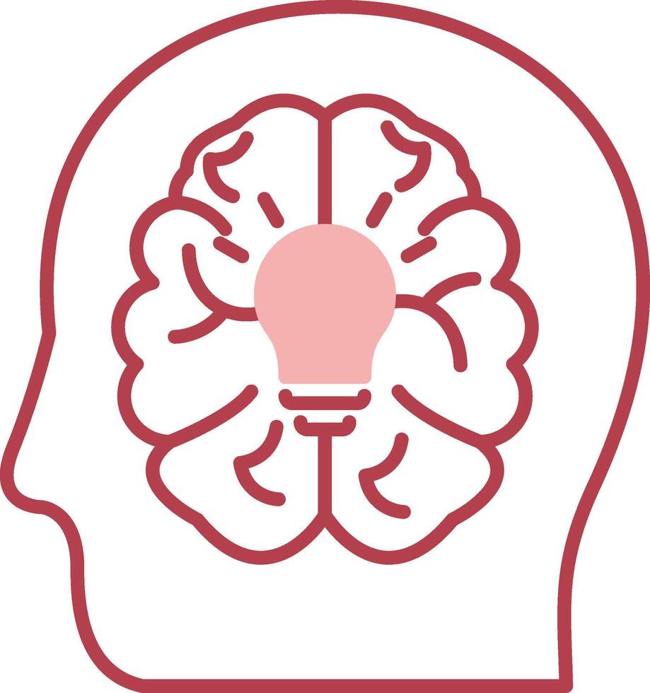 Brain Solid Two Color Icon vector