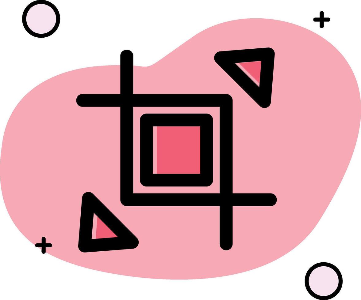 Expand crop resize Slipped Icon vector