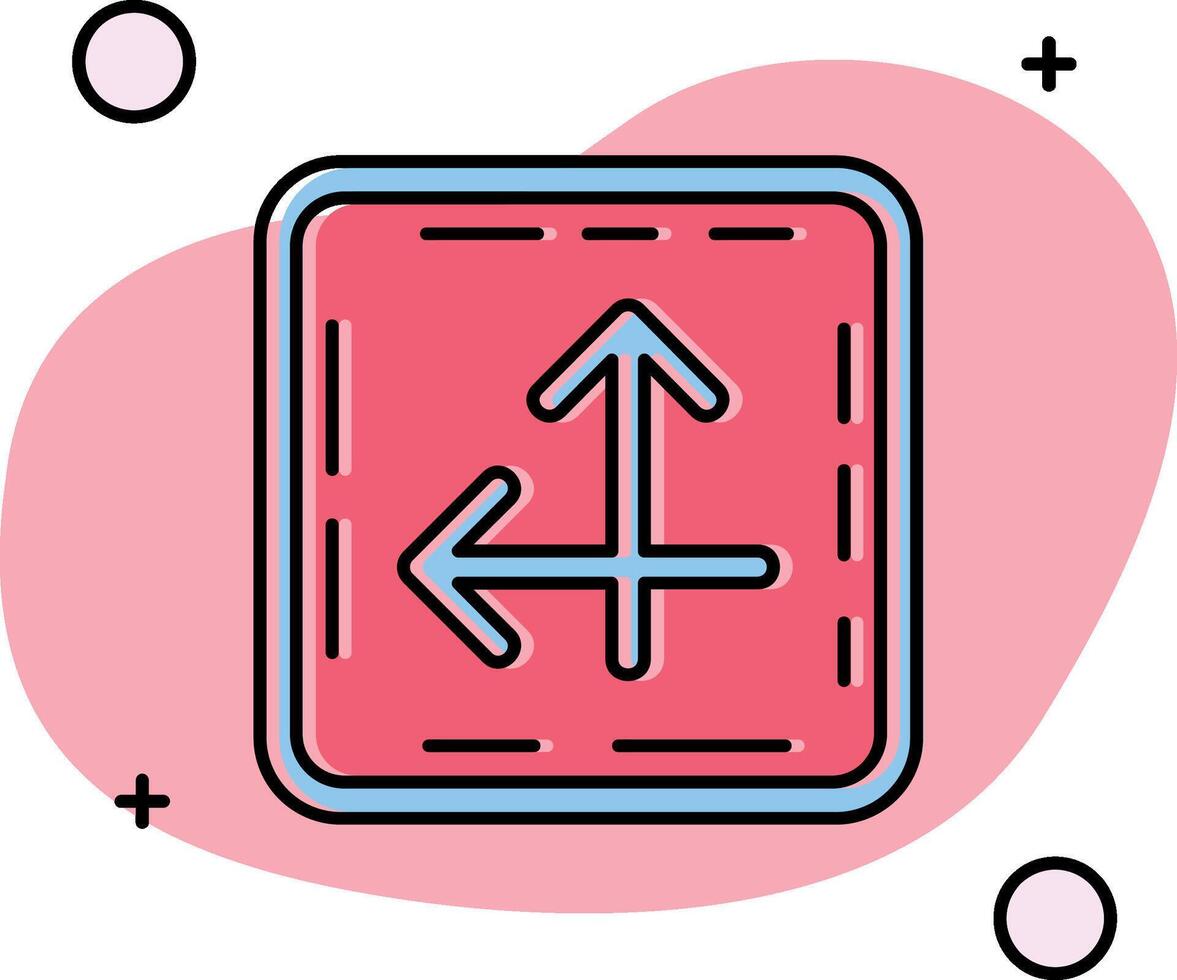 Intersect Slipped Icon vector