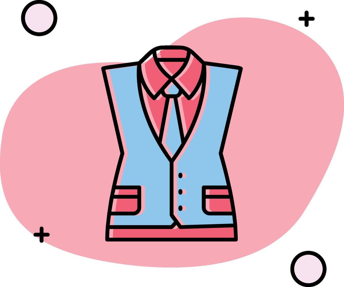 Waistcoat Slipped Icon vector