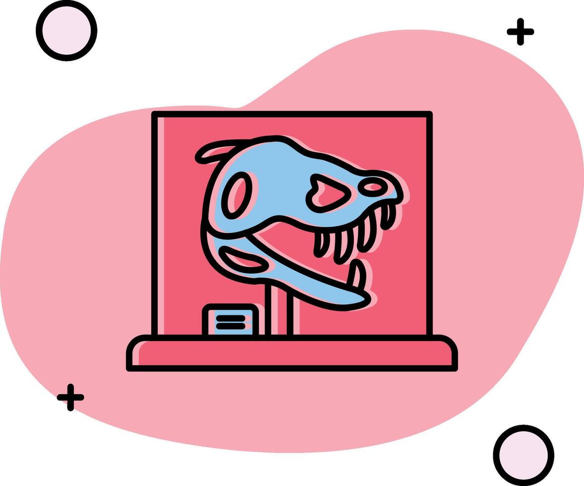 Dinosaur Slipped Icon vector