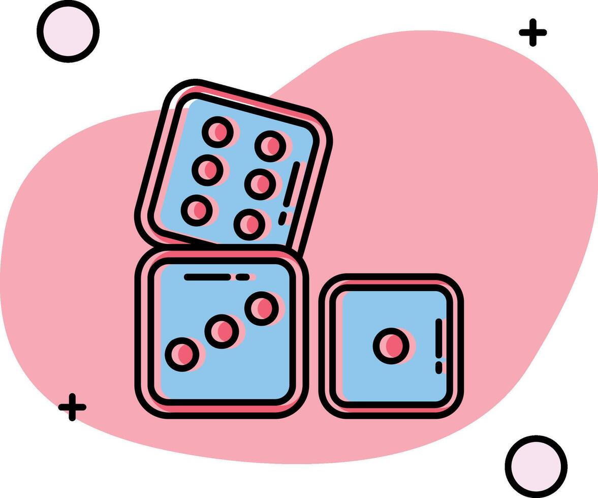 Dices Slipped Icon vector