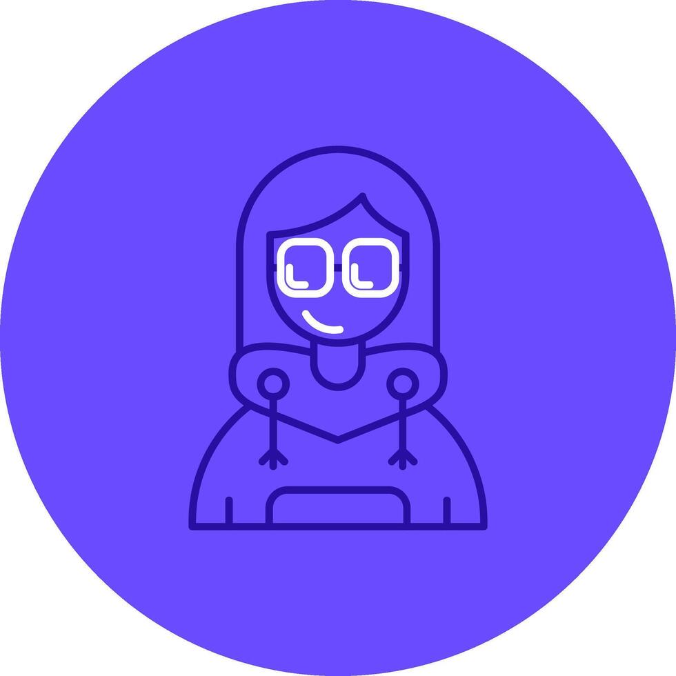 Cool Duo tune color circle Icon vector