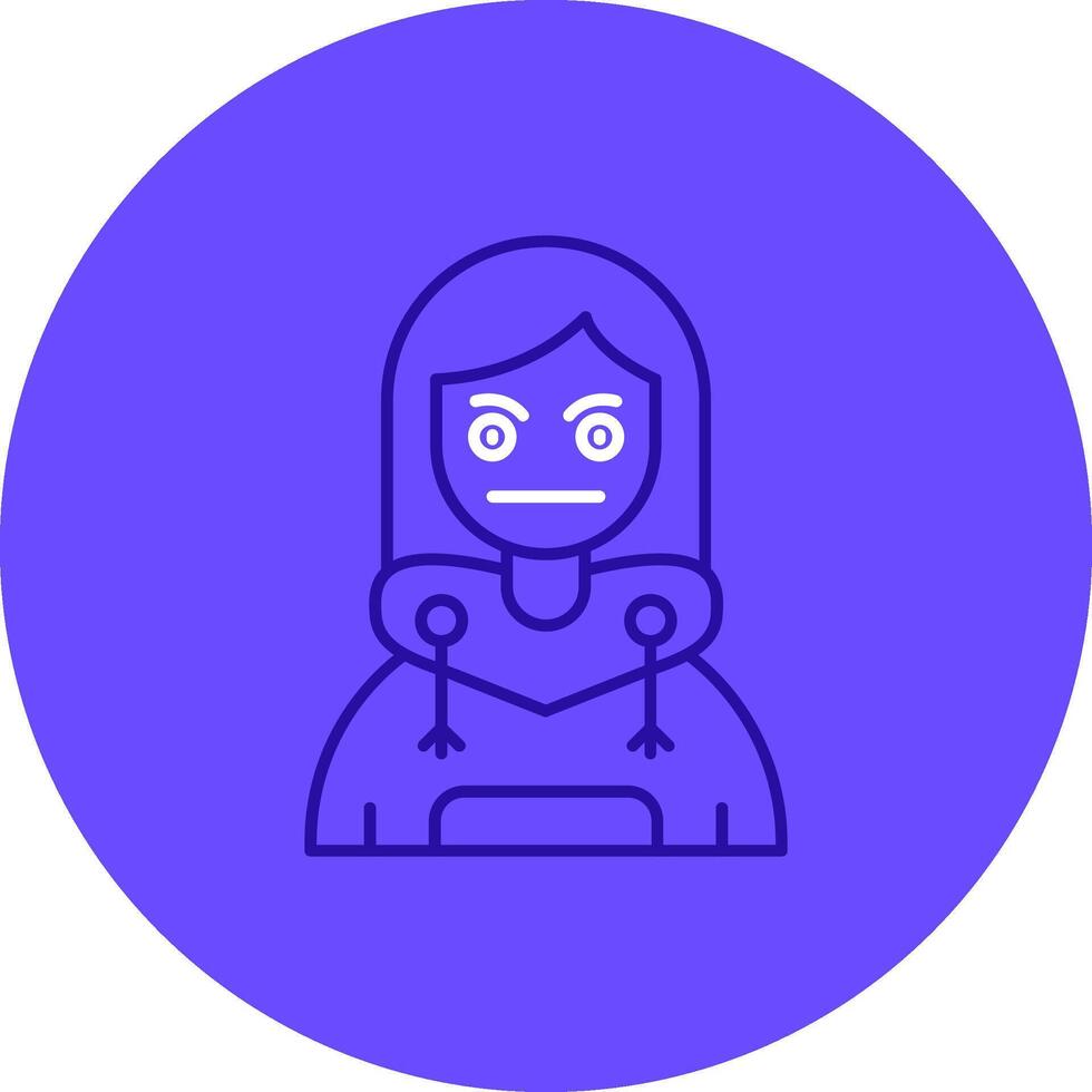 Embarrassed Duo tune color circle Icon vector