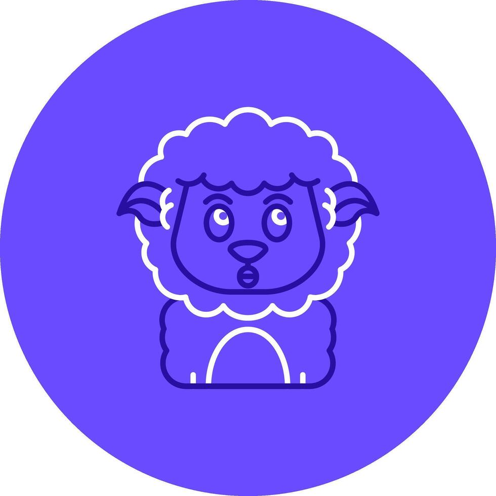 Surprised Duo tune color circle Icon vector