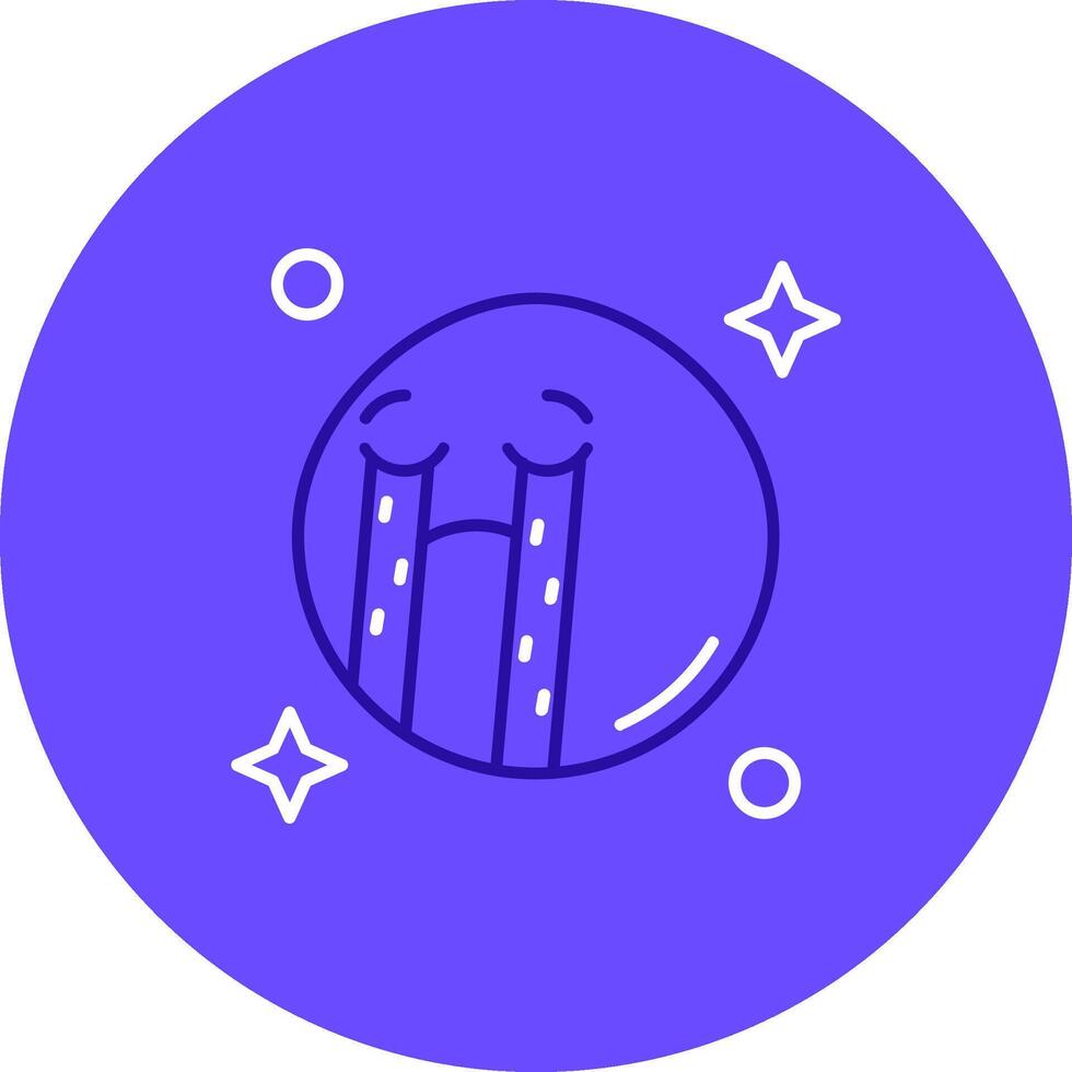 llorar dúo melodía color circulo icono vector