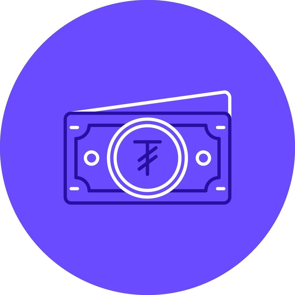 Tugrik Duo tune color circle Icon vector