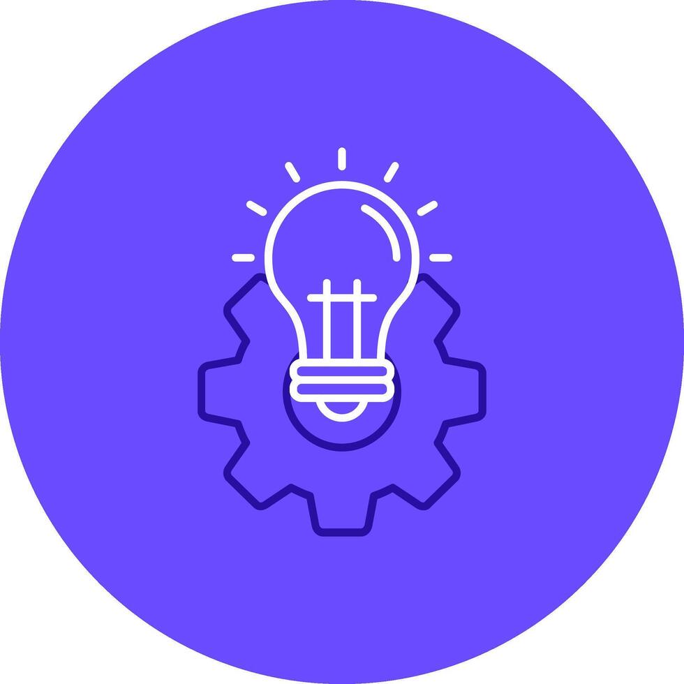 Idea Duo tune color circle Icon vector