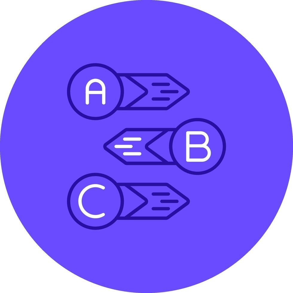 diagrama dúo melodía color circulo icono vector