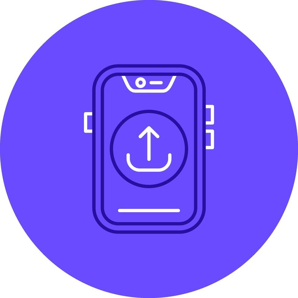 Upload Duo tune color circle Icon vector