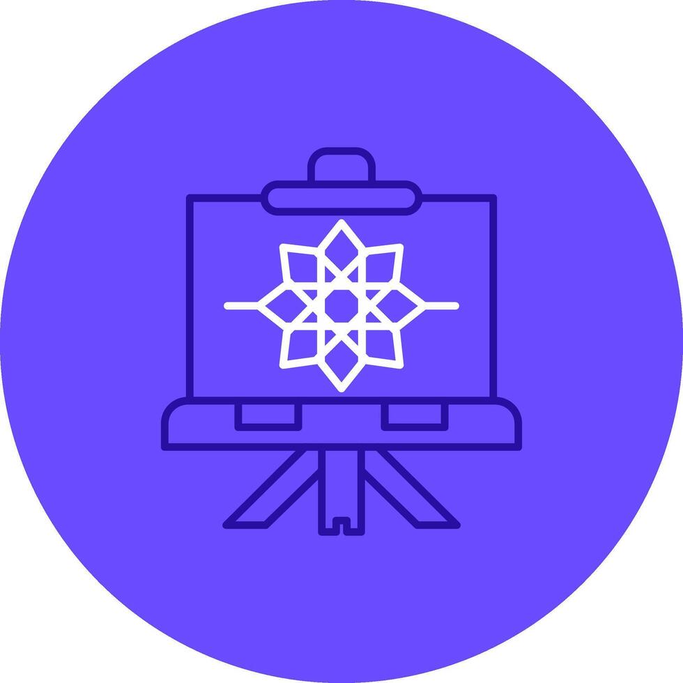 Abstract Duo tune color circle Icon vector