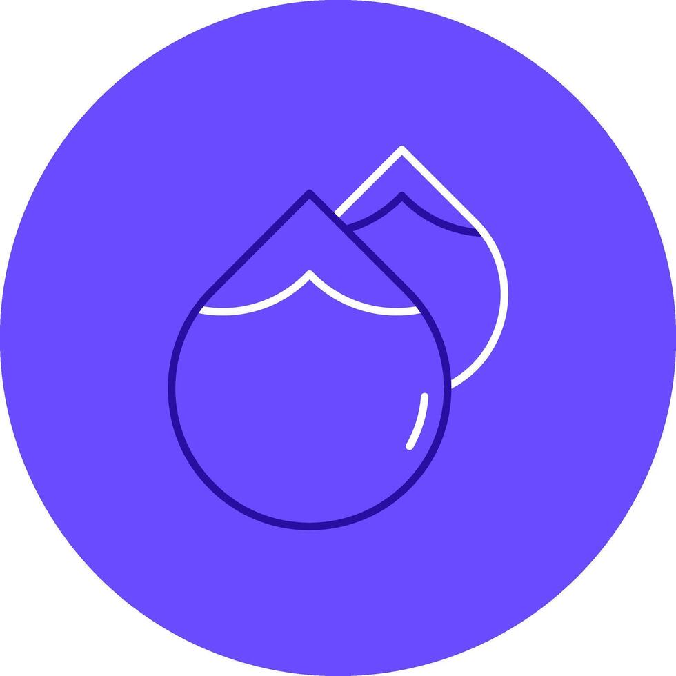 Water drops Duo tune color circle Icon vector