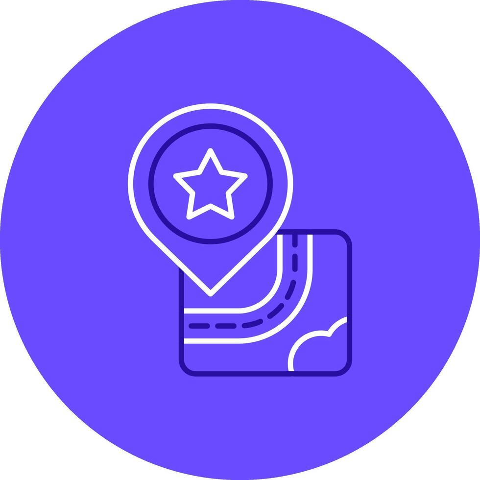 Star Duo tune color circle Icon vector