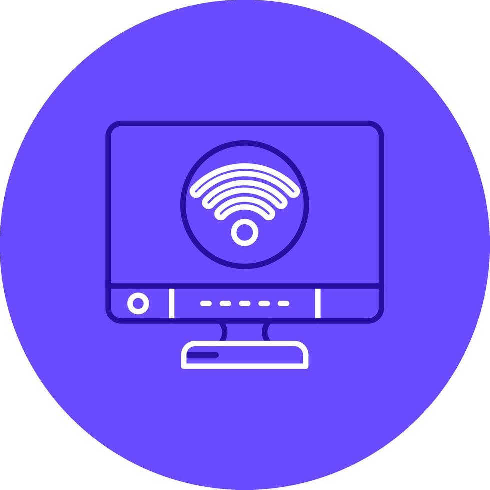 Wifi dúo melodía color circulo icono vector