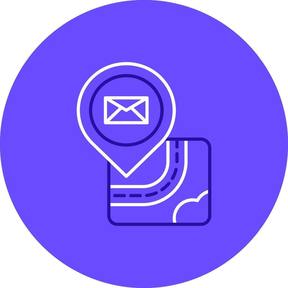 Email Duo tune color circle Icon vector