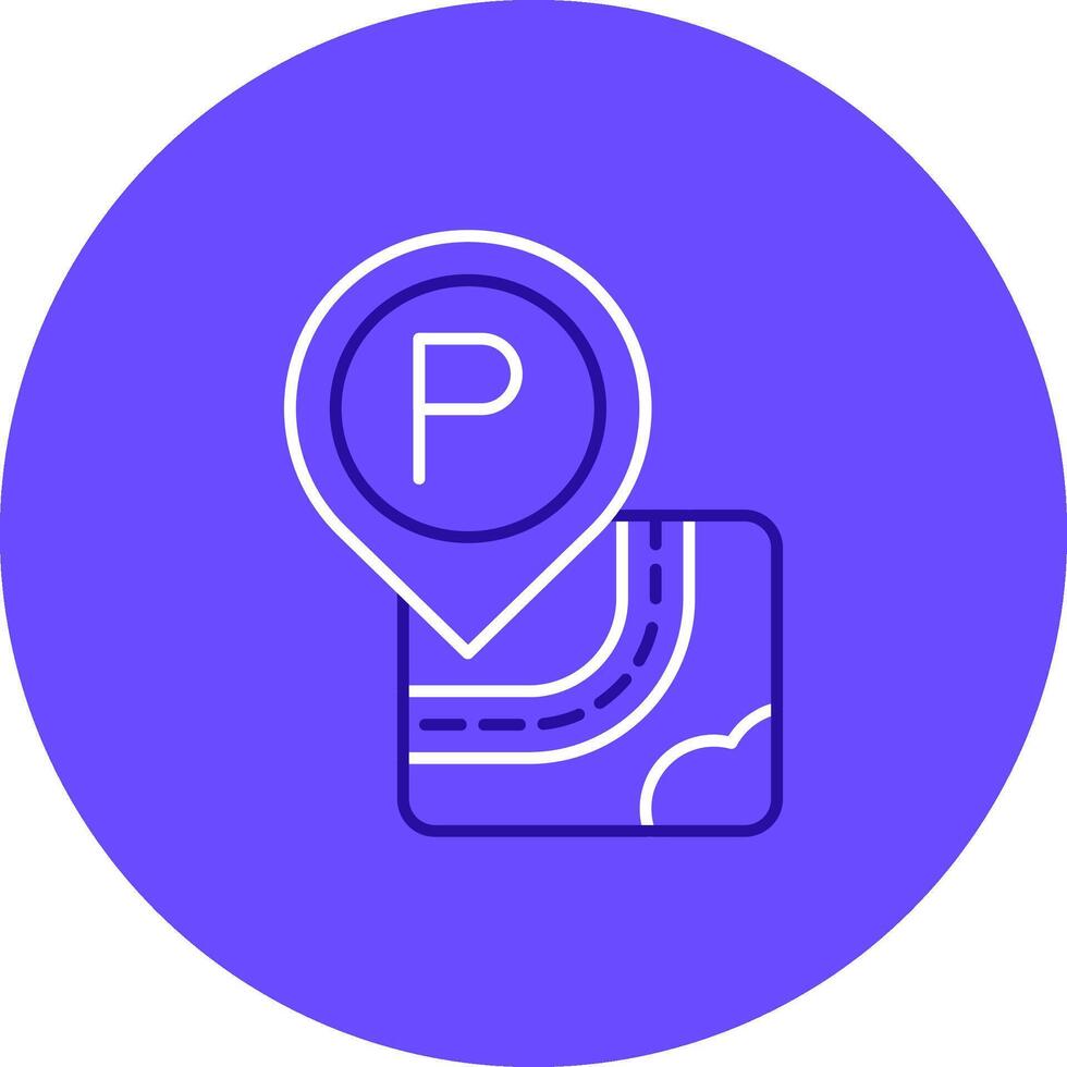 Parking Duo tune color circle Icon vector