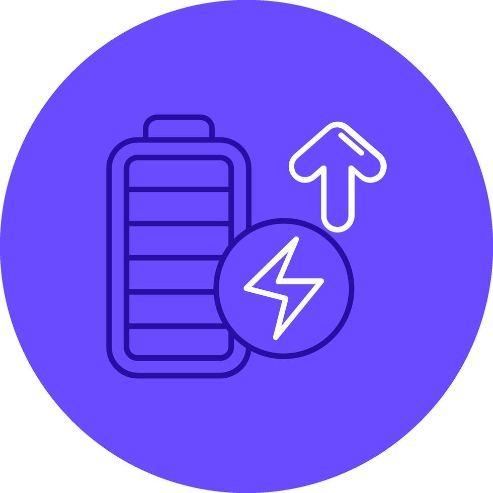Battery full Duo tune color circle Icon vector