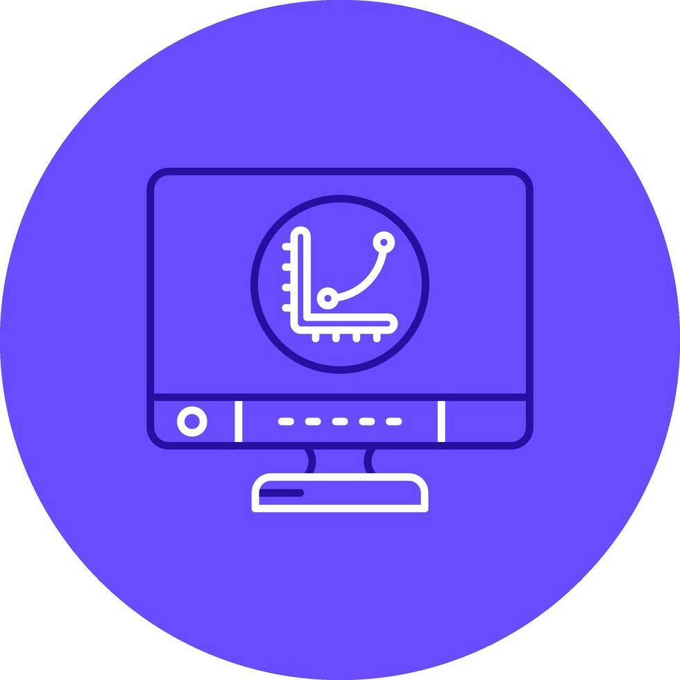 Graph Duo tune color circle Icon vector