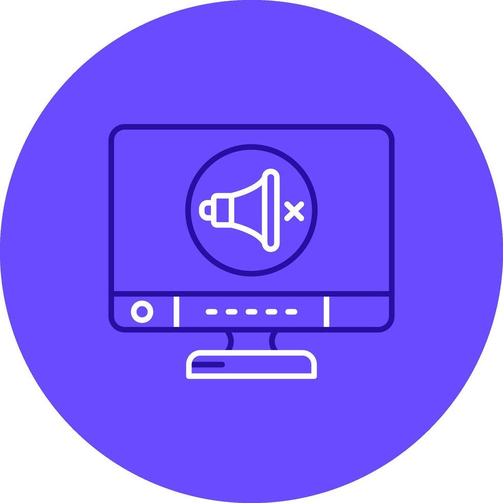 Mute Duo tune color circle Icon vector