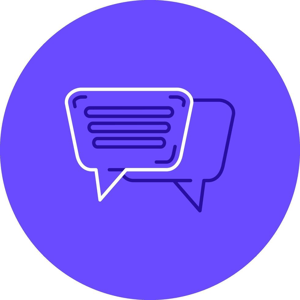 Message Duo tune color circle Icon vector