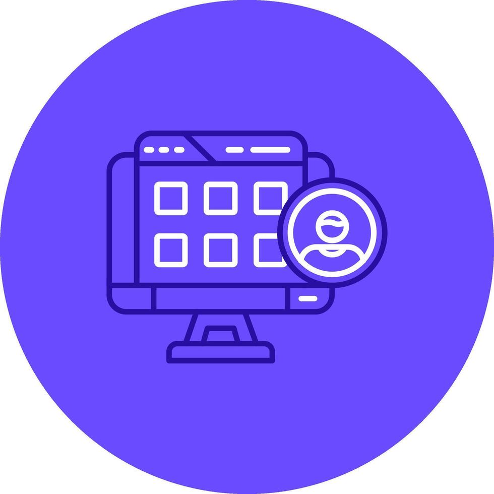 Portfolio Duo tune color circle Icon vector