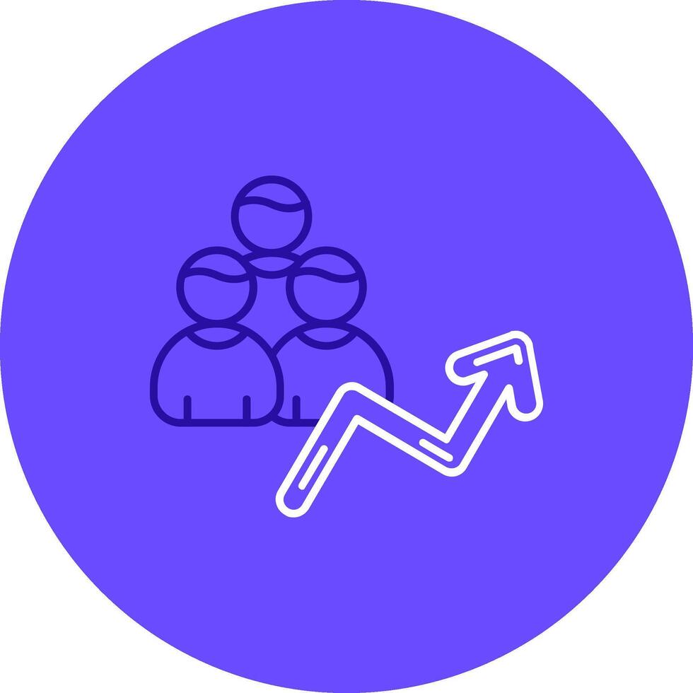 Population Duo tune color circle Icon vector