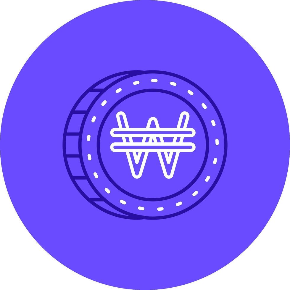 Won Duo tune color circle Icon vector