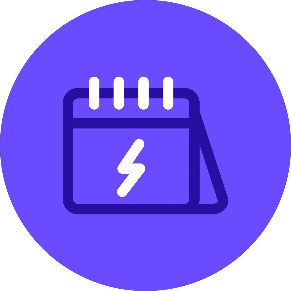 Calender Duo tune color circle Icon vector