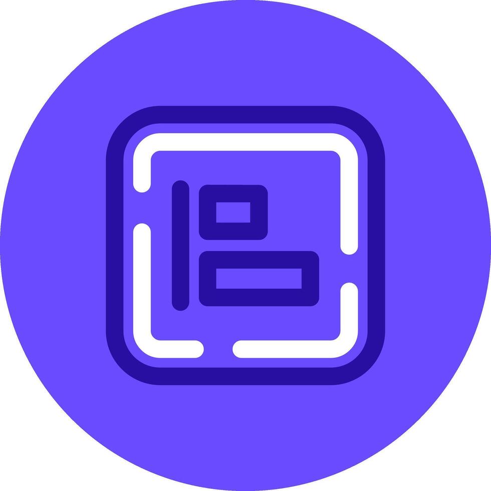 Right align Duo tune color circle Icon vector