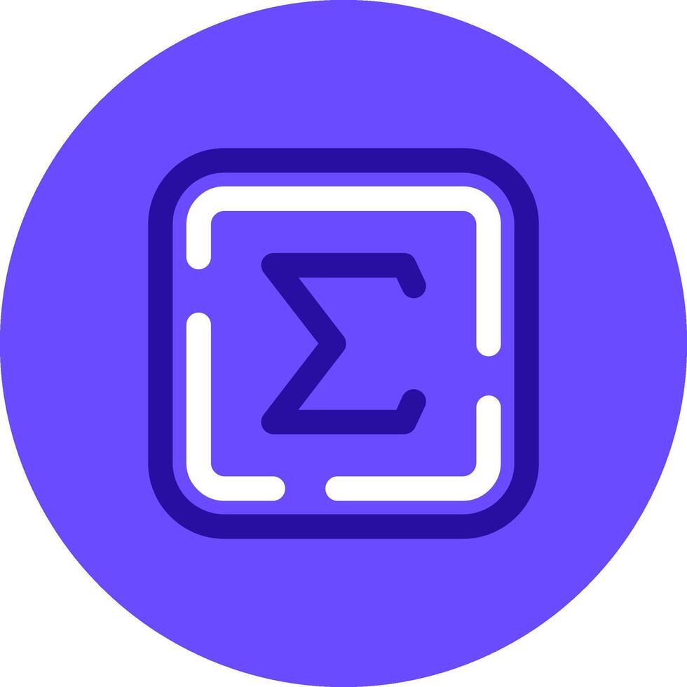 Summation Duo tune color circle Icon vector