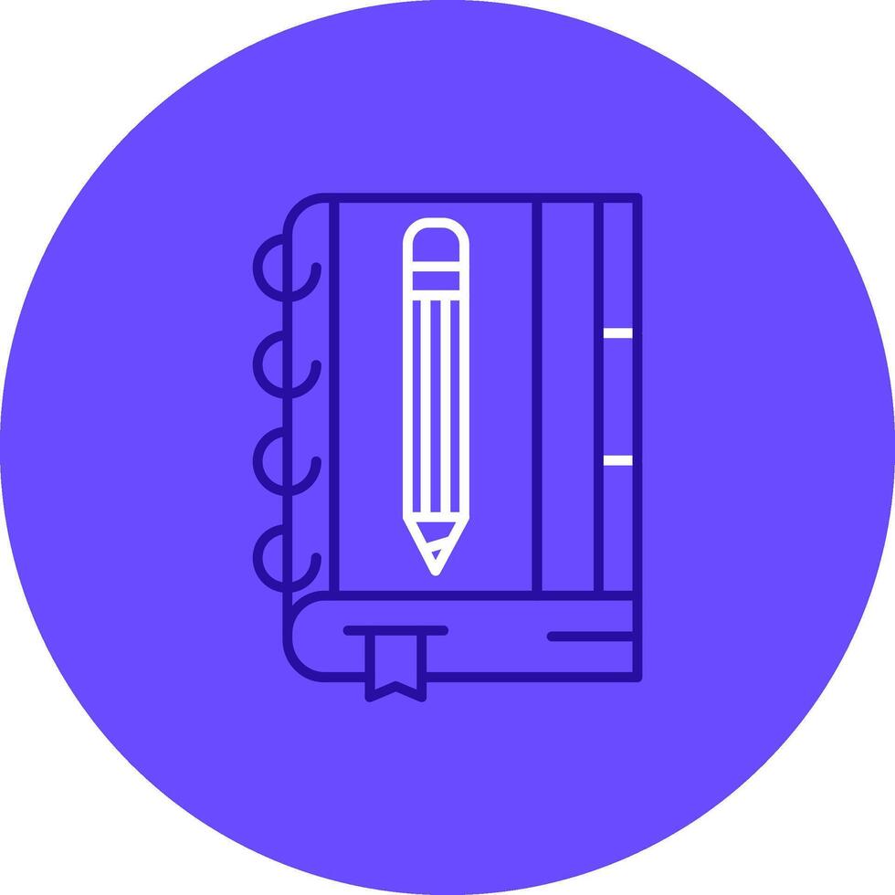 Sketch book Duo tune color circle Icon vector