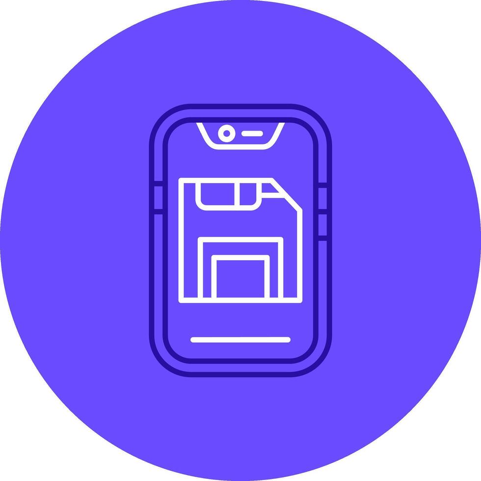 Save Duo tune color circle Icon vector
