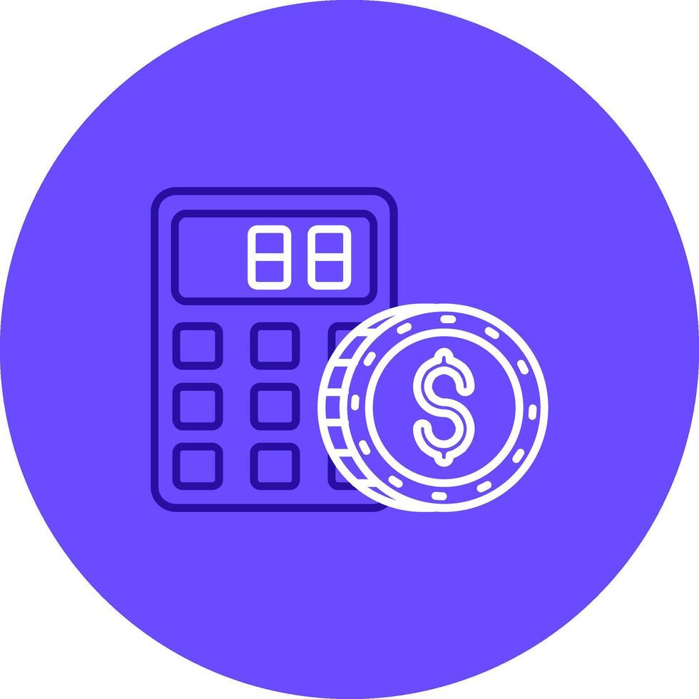 Calculator Duo tune color circle Icon vector